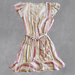 American Eagle Wrap Dress Tan Size Small